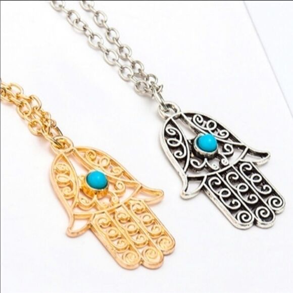 Hamsa Silver Alloy Rhodium platinum - Picture 4 of 5